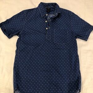 J. Crew Patterned Short Sleeve pullover Shirt